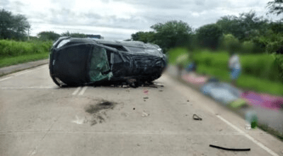 Santa Cruz Familia sufrió un accidente en la carretera bioceánica